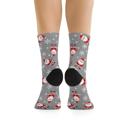 Santa Cute Christmas Socks, Recycled Poly Socks for Xmas Party Outfits
