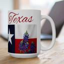  Texas Flag Ceramic Mug, Gift for Texan Coffee Lovers or Gardeners