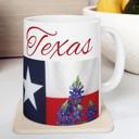  Texas Flag Ceramic Mug, Gift for Texan Coffee Lovers or Gardeners
