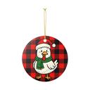  Chicken Lovers Christmas Ornament, Personalized Buffalo Plaid Farm Animal Keepsake Gift