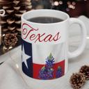  Texas Flag Ceramic Mug, Gift for Texan Coffee Lovers or Gardeners