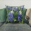  Texas Bluebonnets Lumbar or Square Throw Pillow