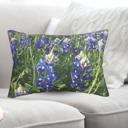  Texas Bluebonnets Lumbar or Square Throw Pillow