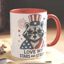  Stars & Stripes Cat Coffee Mug