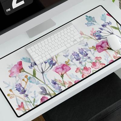 Watercolor Floral Desk Mat Customizable