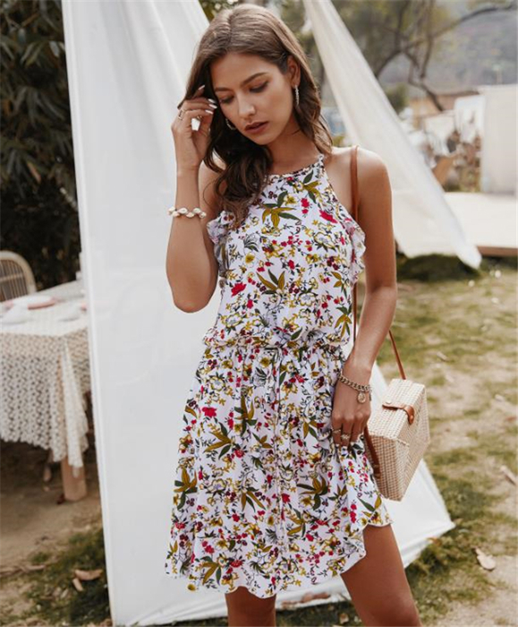 Wildflower Breeze Mini Summer Dress Cotton Sundress SALE