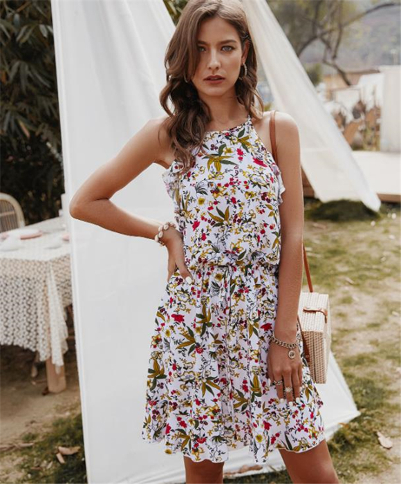 Wildflower Breeze Mini Summer Dress Cotton Sundress SALE