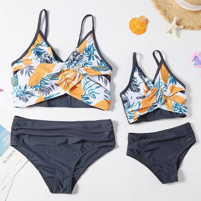 Tropical Twist High-Waist Bikini Set – Matching Kids' Style Sold Separately