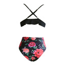  Floral High Waisted Women RUFFLE BIKINI Set Swimsuit