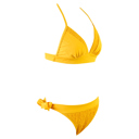 YELLOW HALTER TRIANGLE BIKINI