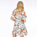  Bloom & Breeze Wrap Dress – Floral Ruffle Mini SALE