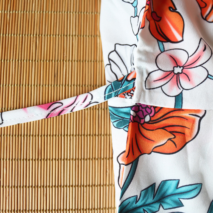 Bloom & Breeze Wrap Dress – Floral Ruffle Mini SALE