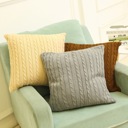  Cable Knit Cotton Pillow Covers – 18" x 18" – Cozy Textured Design (No Insert)
