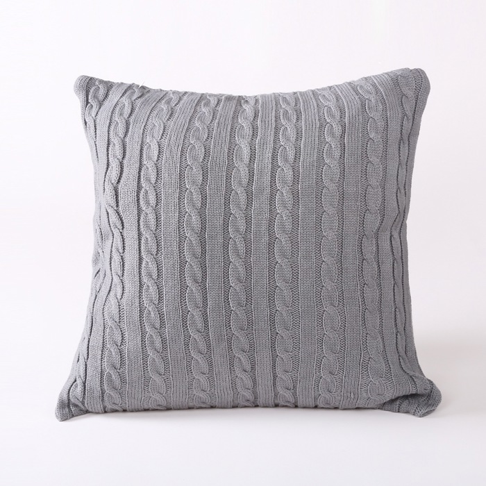 Cable Knit Cotton Pillow Covers – 18" x 18" – Cozy Textured Design (No Insert)