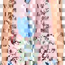  Lina Sleeveless Floral Women T-Shirt Mini Dress