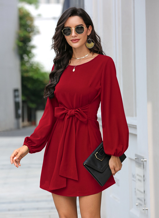 Long Sleeve Women Mini Dress