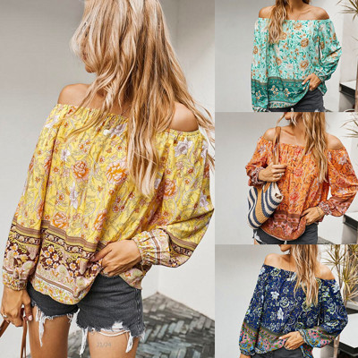 FLORAL LONG SLEEVE WOMEN BLOUSE