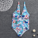  Hawaii Tropical Bloom Cutout One-Piece Swimsuit – Available in Turquoise & Navy