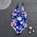  Hawaii Tropical Bloom Cutout One-Piece Swimsuit – Available in Turquoise & Navy