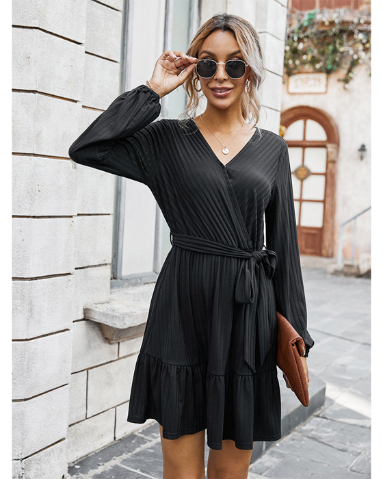 WILLOW KNITTED LONG SLEEVE DRESS 