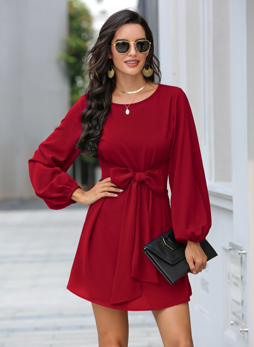 Long Sleeve Women Mini Dress