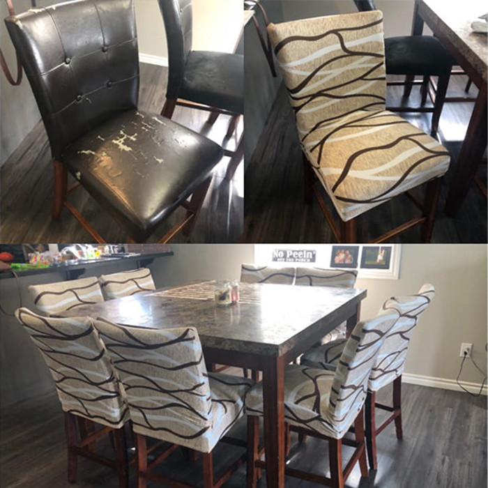  2/4/6 Pack Chair Covers for Dining Room, Stretch Dining Chair Cover, Washable Spandex Kitchen Parsons Chair Slipcovers