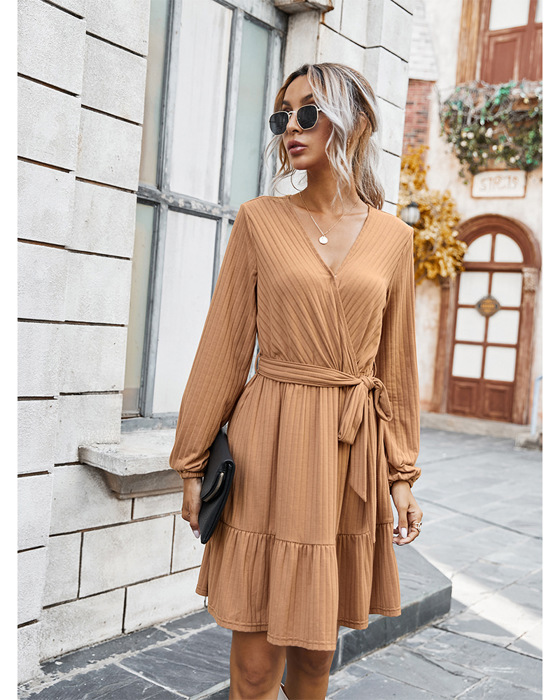 WILLOW KNITTED LONG SLEEVE DRESS 