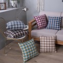  Plaid Pillow Covers 18x18 – Set of Gingham Cushion Covers with Hidden Zipper – Rustic Farmhouse Decor – No Insert Included