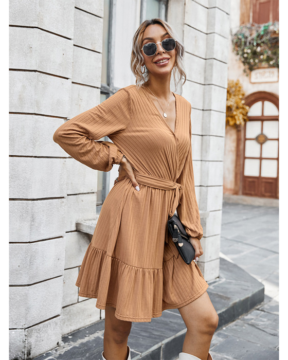 WILLOW KNITTED LONG SLEEVE DRESS 