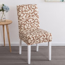 2-piece Brown  2/4/6 Pack Chair Covers for Dining Room, Stretch Dining Chair Cover, Washable Spandex Kitchen Parsons Chair Slipcovers