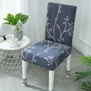 2-piece Navy Gray  2/4/6 Pack Chair Covers for Dining Room, Stretch Dining Chair Cover, Washable Spandex Kitchen Parsons Chair Slipcovers