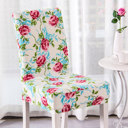 2-piece Roses  2/4/6 Pack Chair Covers for Dining Room, Stretch Dining Chair Cover, Washable Spandex Kitchen Parsons Chair Slipcovers