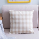 Beige Buffalo Plaid Pillow Cover 18x18 – Gingham Cushion Cover with Hidden Zipper – Farmhouse Throw Pillow – No Insert Included