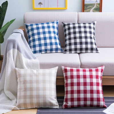 Buffalo Plaid Pillow Cover 18x18 – Gingham Cushion Cover with Hidden Zipper – Farmhouse Throw Pillow – No Insert Included