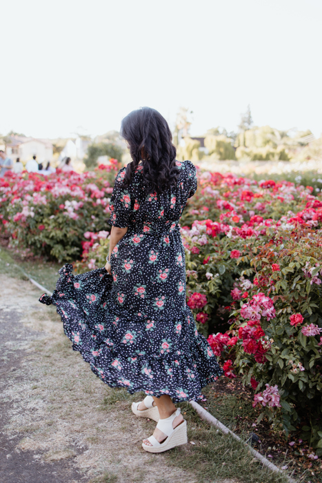 Sienna Black Floral Women Maxi Dress