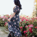  Sienna Black Floral Women Maxi Dress