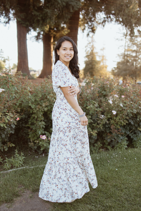 Michaela Floral Ivory Maxi Dress