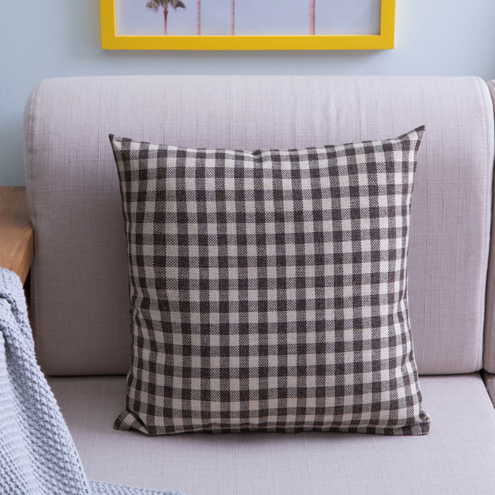 Gingham Pillow Cover 18x18 – Checkered Cushion Cover with Hidden Zipper – Farmhouse Decor – No Insert Included – Multiple Colors