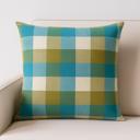 Green Plaid Pillow Covers 18x18 – Set of Gingham Cushion Covers with Hidden Zipper – Rustic Farmhouse Decor – No Insert Included