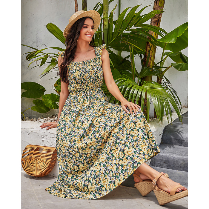 In Bloom Women Floral Maxi Dress Rayon 