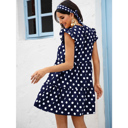  Cassie Ruffle Sleeve Mini Dress Polka Dot 