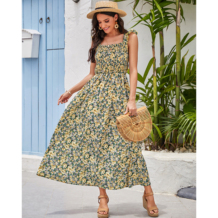 In Bloom Women Floral Maxi Dress Rayon 