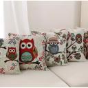   Whimsical Owl Throw Pillow Covers – Colorful 18"x18" Cushion Covers 