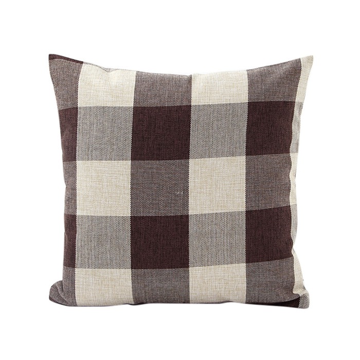 Farmhouse Pillow Cover, Plaid Pillow Covers for 18x18 Pillow (NO Insert Included)