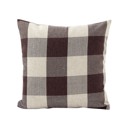 Brown Farmhouse Pillow Cover, Plaid Pillow Covers for 18x18 Pillow (NO Insert Included)