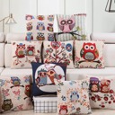  Whimsical Owl Throw Pillow Covers – Colorful 18"x18" Cushion Covers 
