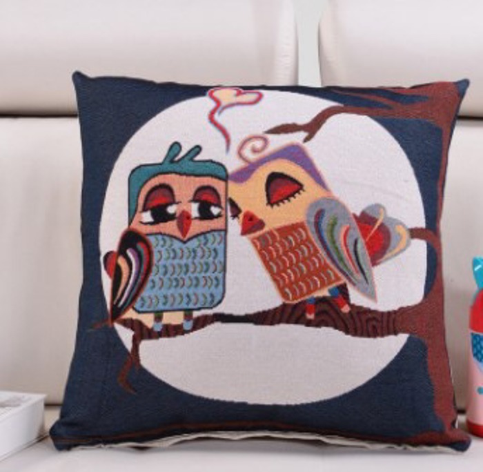 Whimsical Owl Throw Pillow Covers – Colorful 18"x18" Cushion Covers 