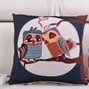 Multi  Whimsical Owl Throw Pillow Covers – Colorful 18"x18" Cushion Covers 