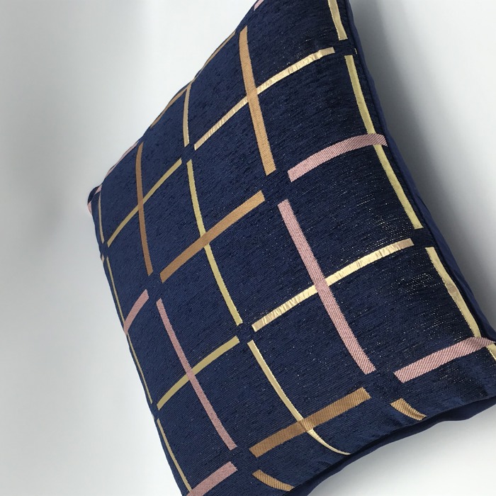 Cozy Metallic Grid Decorative Pillow Covers- (NO Insert Included) - 18" x 18" - Choose from 7 Beautiful Colors
