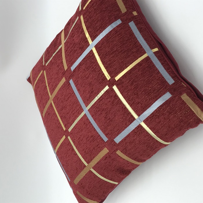 Cozy Metallic Grid Decorative Pillow Covers- (NO Insert Included) - 18" x 18" - Choose from 7 Beautiful Colors